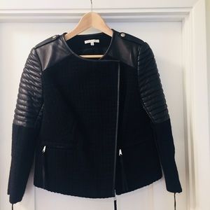 Rebecca Minkoff Lambskin Leather and Wool Jacket